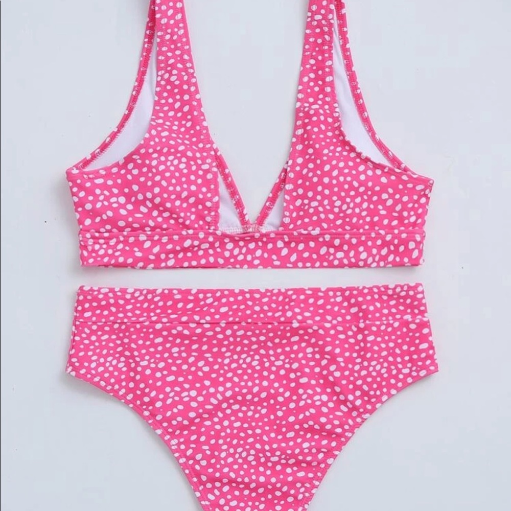 High waisted Dalmatian print dot bikini swimsuit - Picture 7 of 7